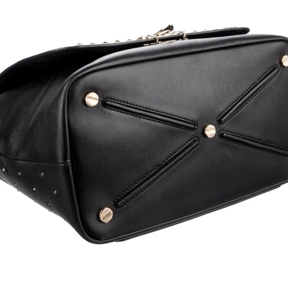 Valentino Garavani Black Leather Studded Crossbody/Shoulder Bag - Picture 5 of 5